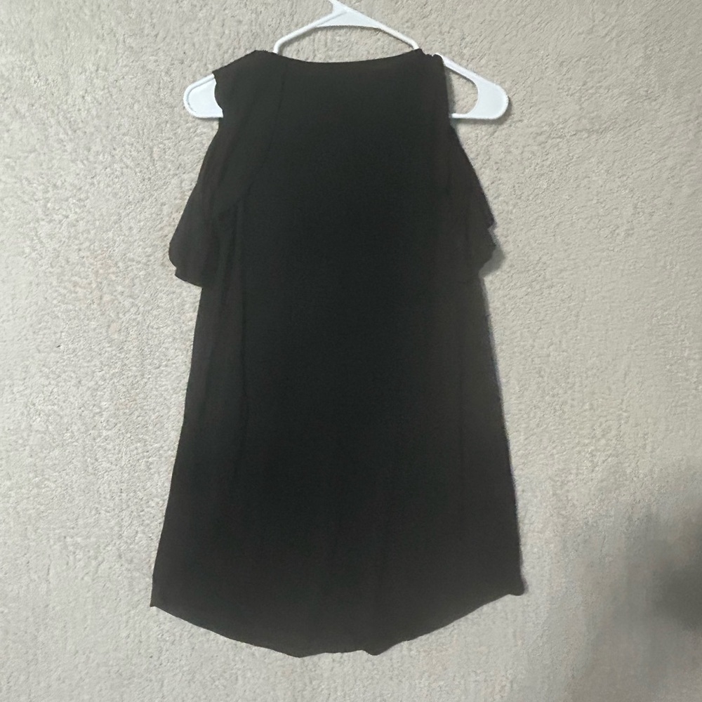 Jessica Simpson Black Cold Shoulders Cami Dress Size Small Romantic Goth - Picture 6 of 8